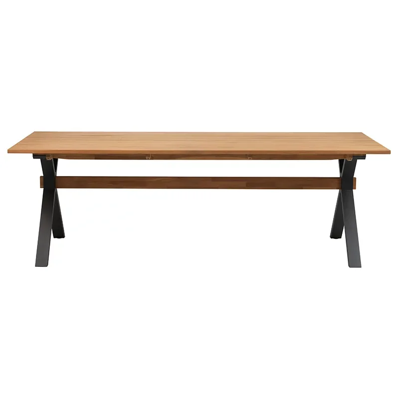 Mark dining table 95x230 cm black / teak
