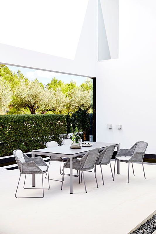 Drop Dining Table 150X90cm Light Grey