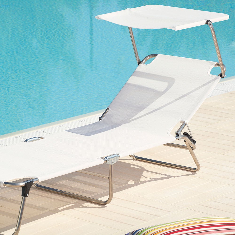 Amigo sunbed top black aluminium/textilene