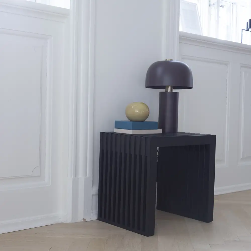 Rib Stool/Side Table Black