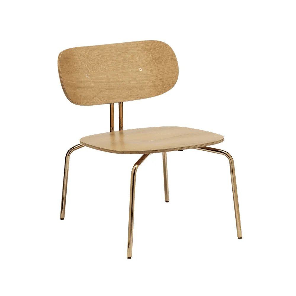  Curious Lounge Chair Oak/Brass