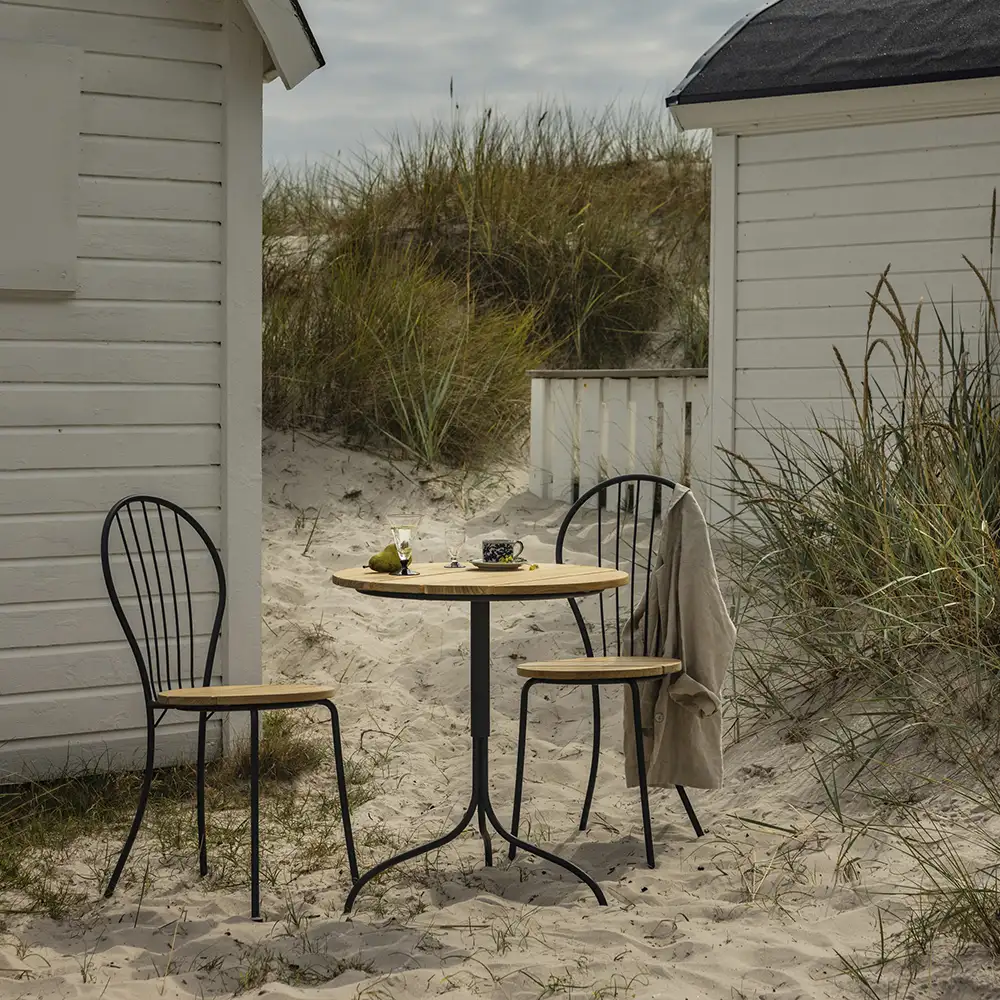 Akleja chair teak/grey Grythyttan