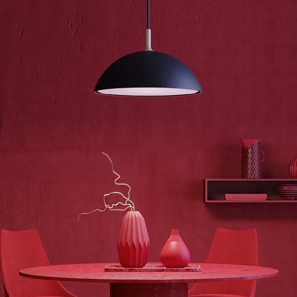 Bowl pendant black E27