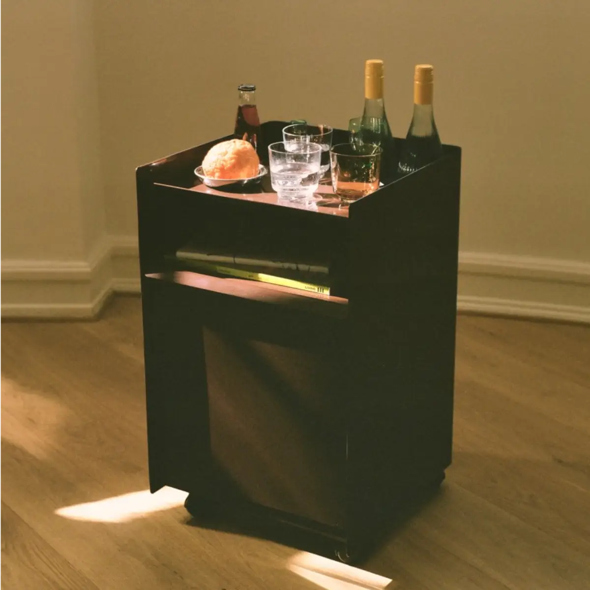 Folded Trolley H 61,5 cm Drawer - Black 