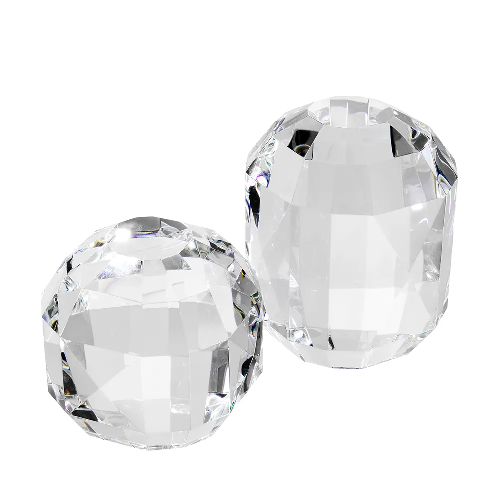  Object Trace crystal glass set of 2 (S+L)