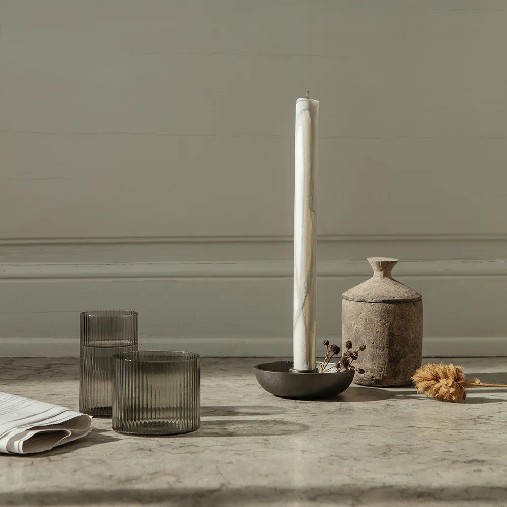 Ripple Low Glasses - Set of 4 - Smoked Grey