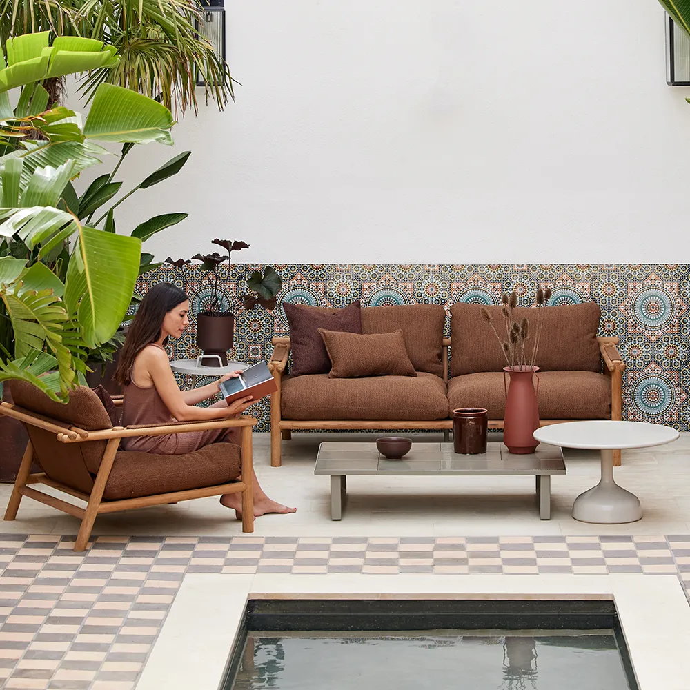 Sticks 2 seater sofa Teak