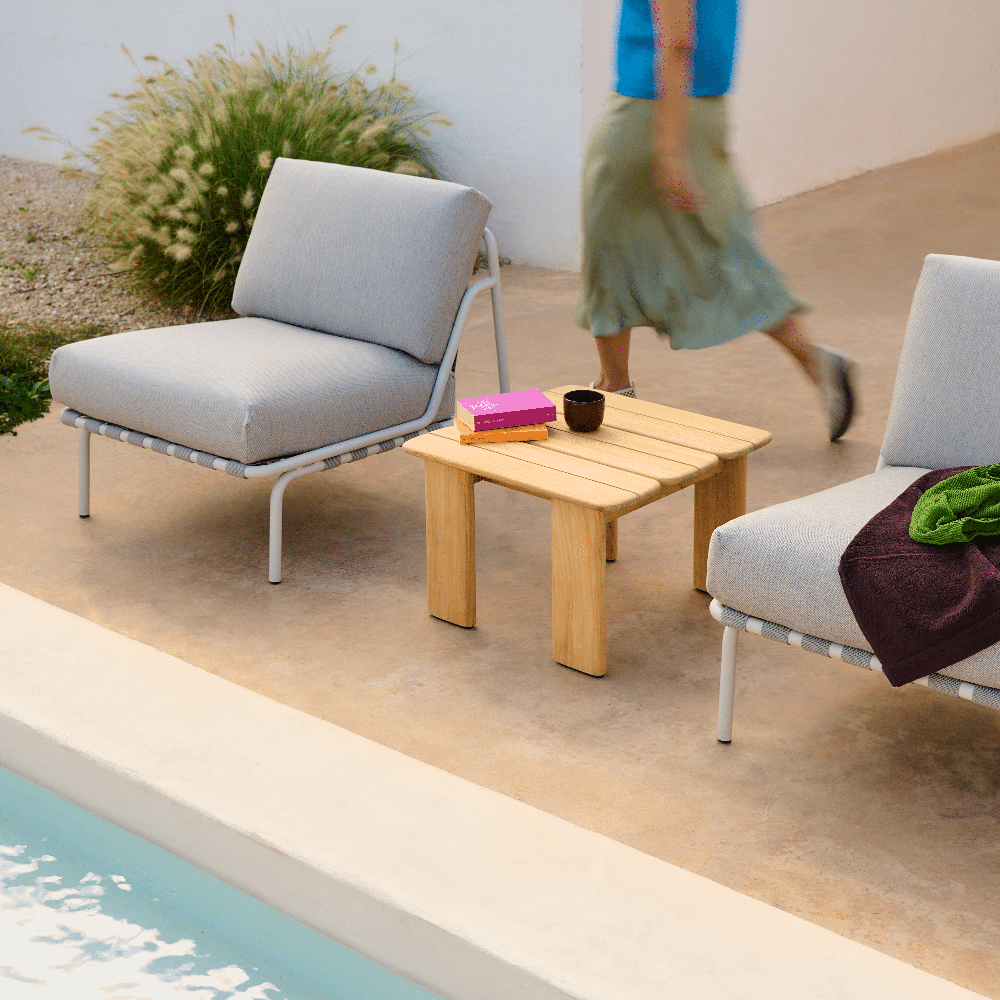 Lounge Chair Settle Ribbed Weave 2/Dark Green