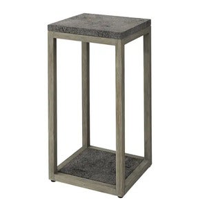 Torre Pedestal 70 cm teak/lava stone