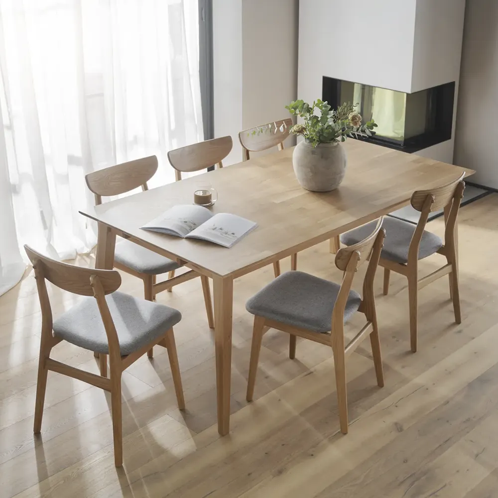 Rodham chair oak/light gray