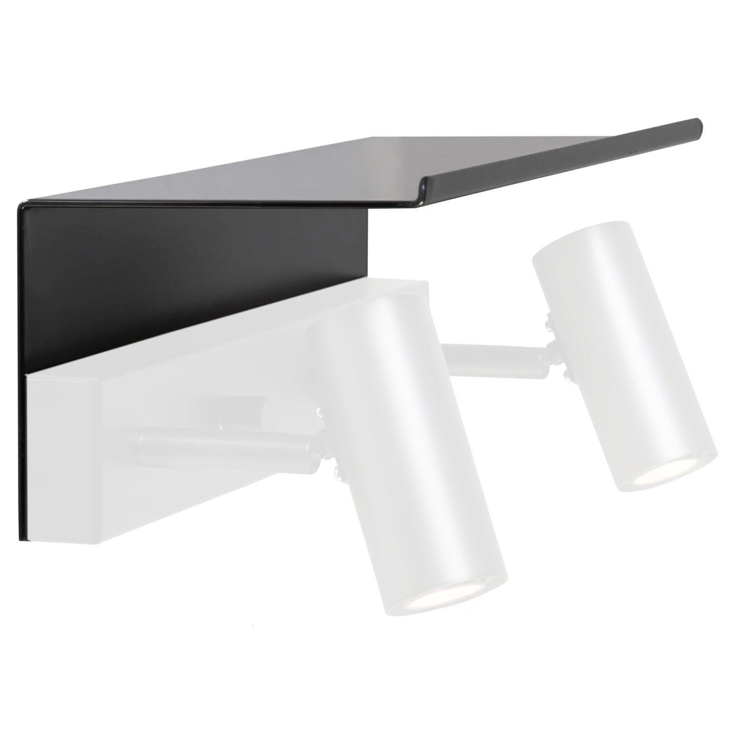 Cato Wall Shelf Double Matt Black