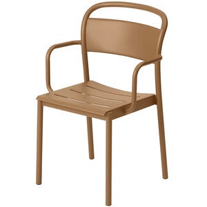 Linear Steel Armchair - Burnt Orange 