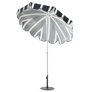 Follina beach umbrella 180 cm Black-White flag