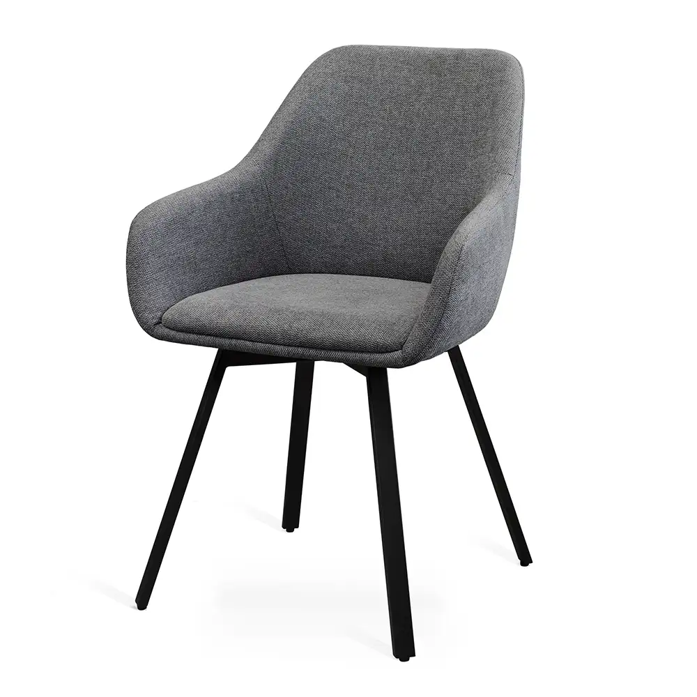 Navo Armchair with swivel dark grey 2-pack