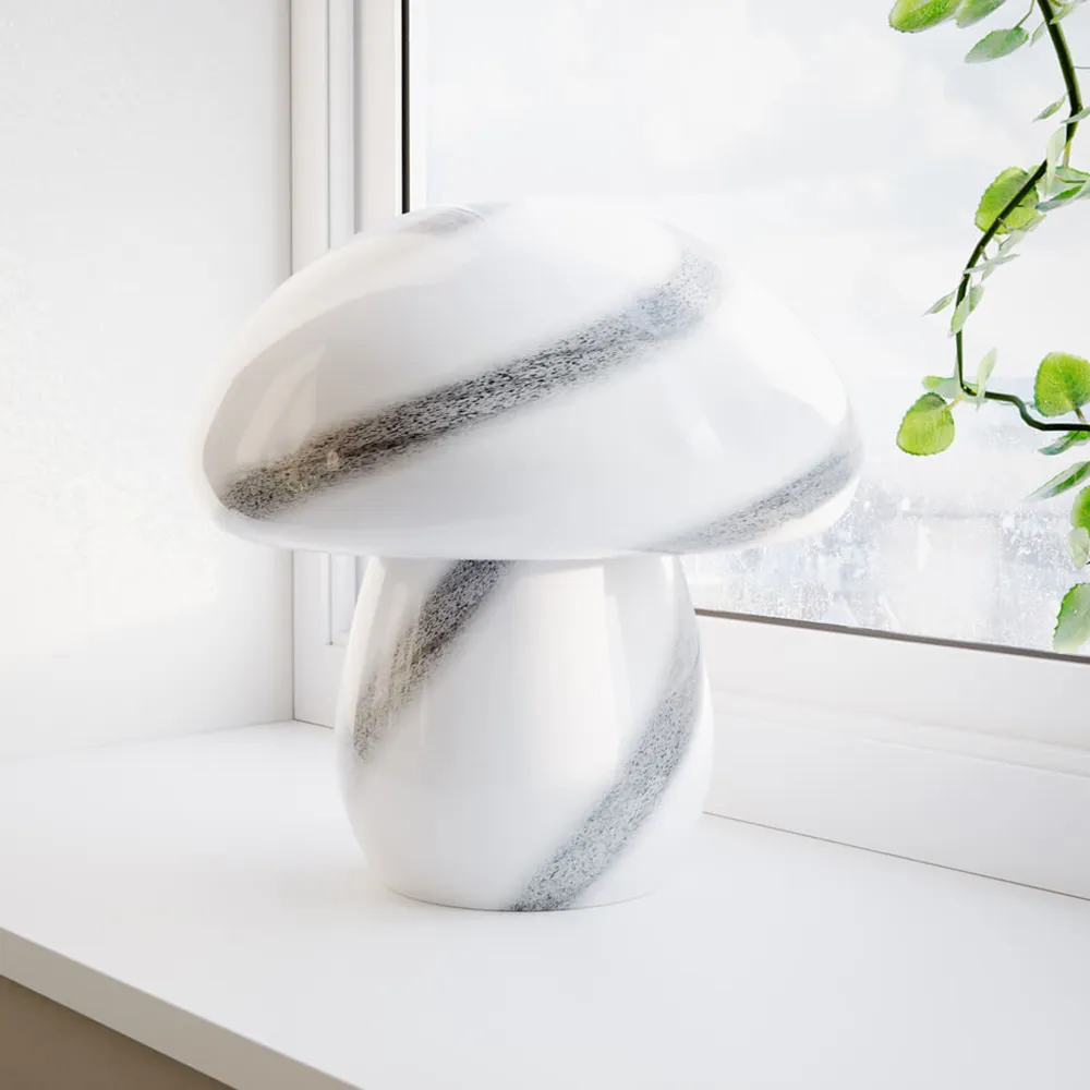 Mira Mushroom table lamp White/Black