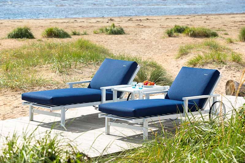 Waterproof Sunbed Cushion Blue