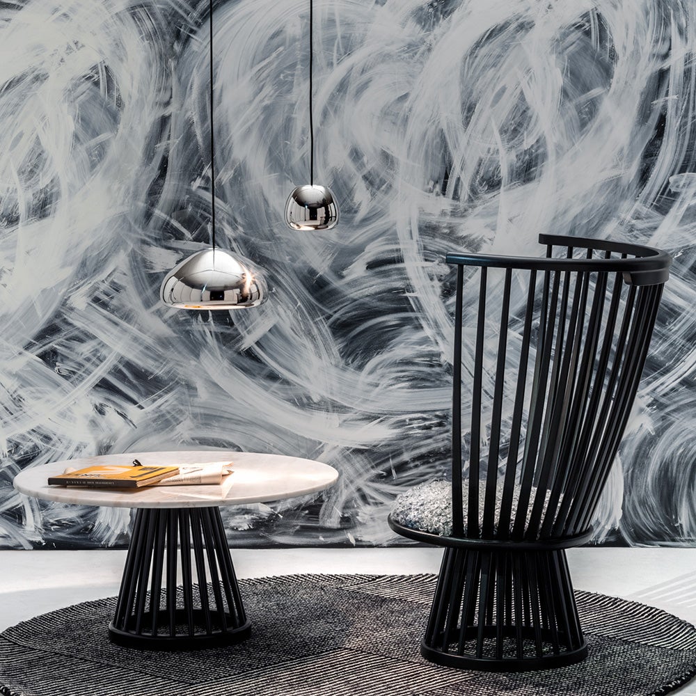 Fan Lounge Chair Black