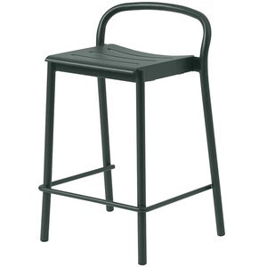 Linear Steel Counter Stool Dark Green 