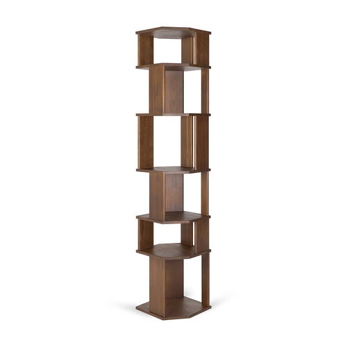 Stairs Shelf Lacquered Teak 45x46x204 cm