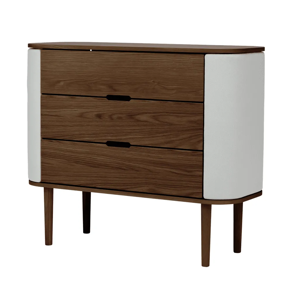 Treasures Chest of Drawers Dark Oak/Sterling