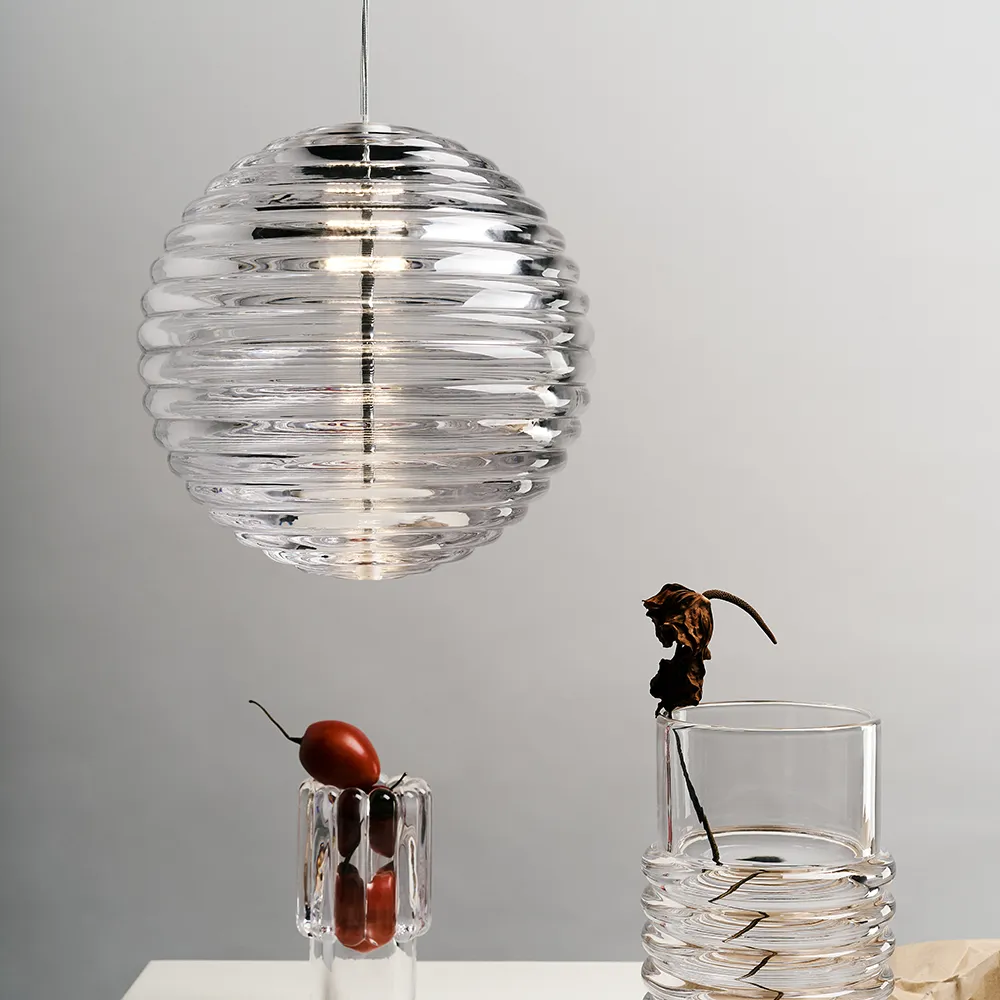 Press Pendant Sphere Clear LED