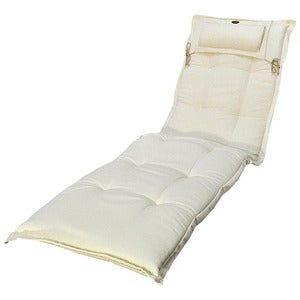 Off-white structure Canyon sun lounger cushion (Thick)