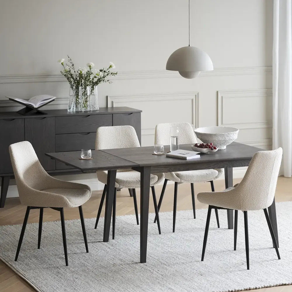 Filippa drop leaf table 120-165x80 cm dark brown oak