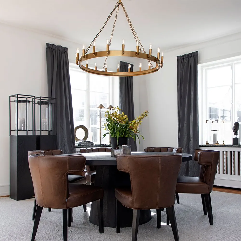 Ceiling light Crown 105 Cm old brass