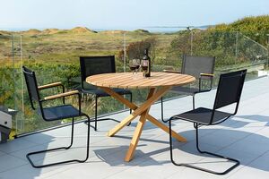 Summer 52 armchair black/teak InOut Form