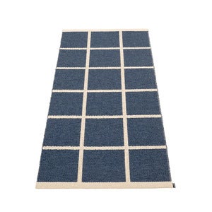 Woven Rug Criss Dark Blue 70x150 cm