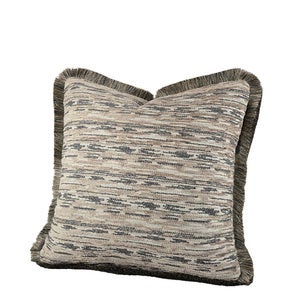 Serena Cushion cover with fringe edge - 50x50 cm-Oyster