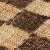 Handwoven Wool Rug Check 70x180 cm Coffee