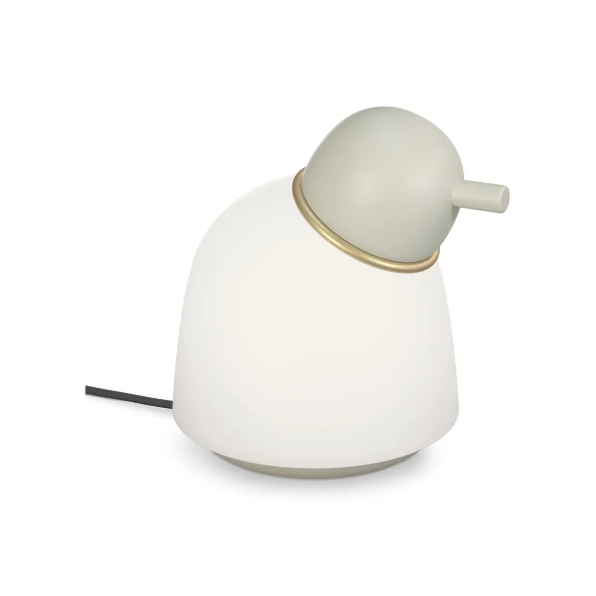 Bird table lamp H21.5 cm metal/glass sand/brass/opal glass