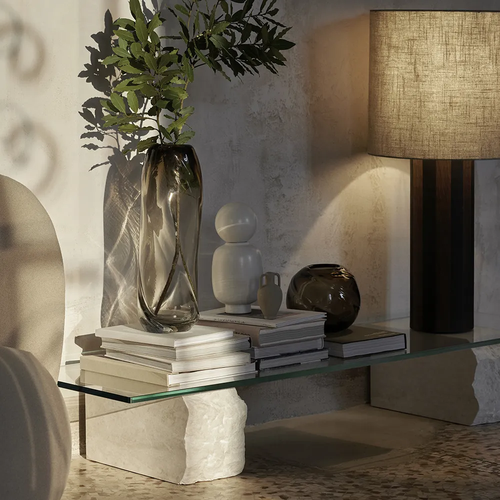 Mineral Display Table - Bianco Curia