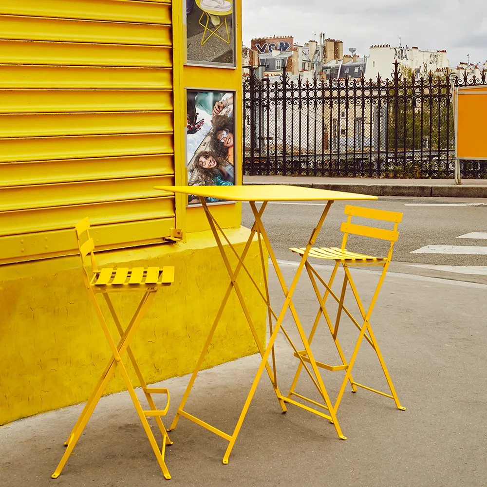 Bistro high table 71x71 cm Honey