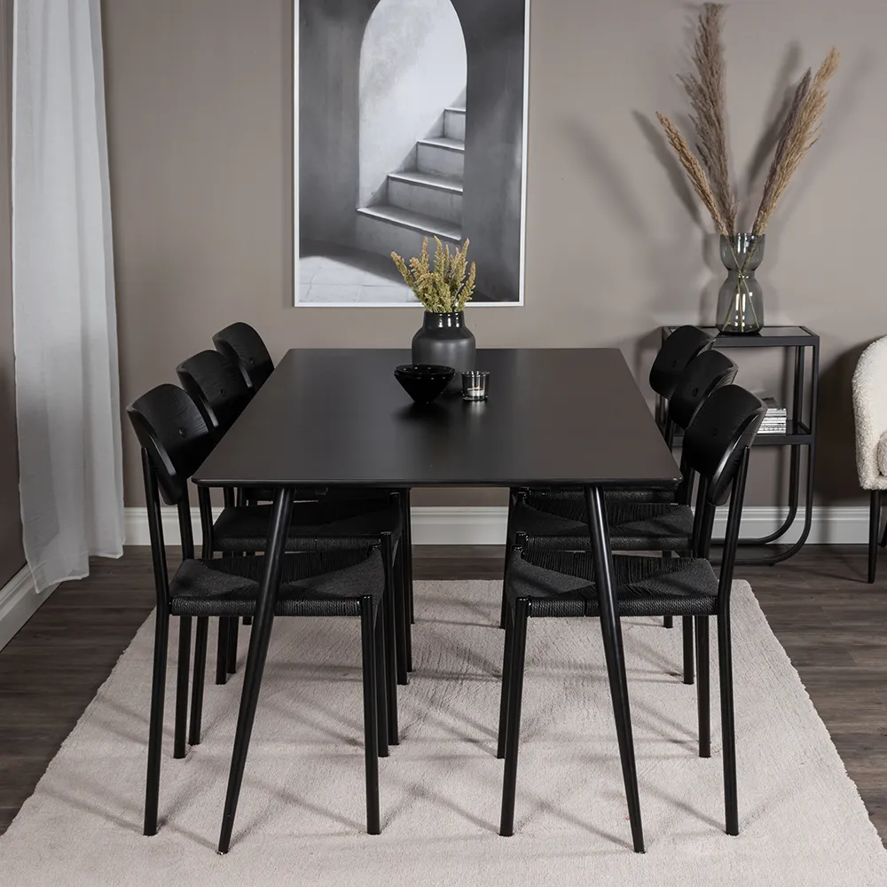 Polly Dining Chair Black 2-pack