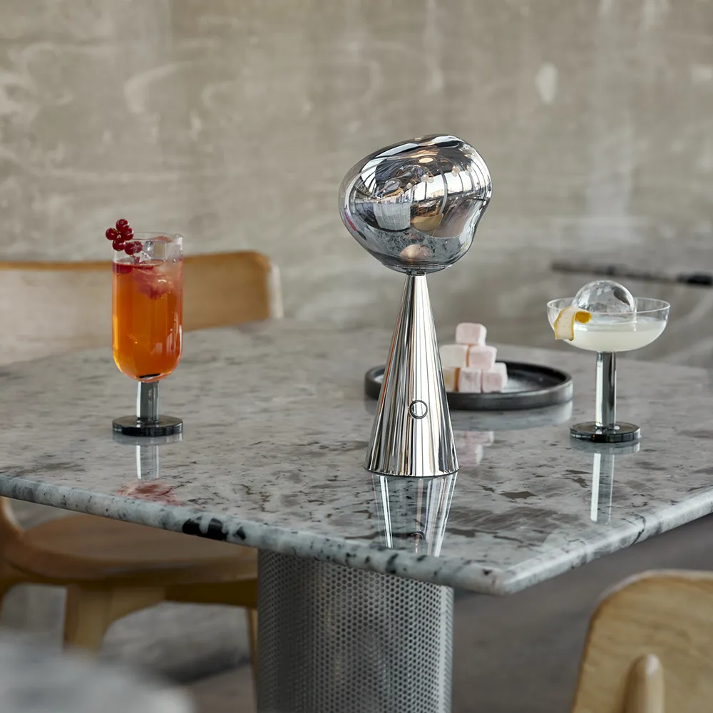 Tom Dixon Melt Portable Silver LED | Buy your lighting from Hulténs