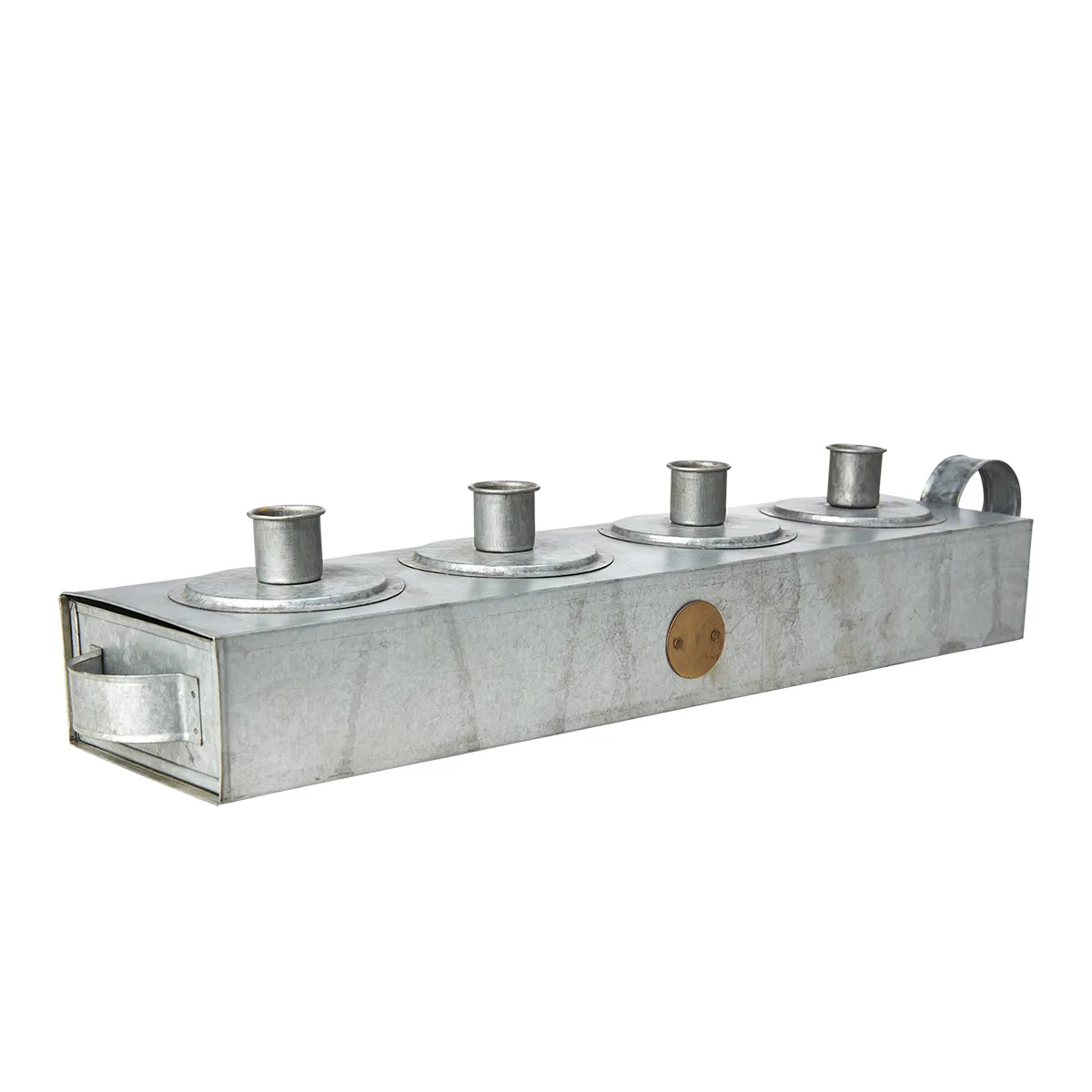 Candle Holder with Drawer Fenix Grey L 47 cm