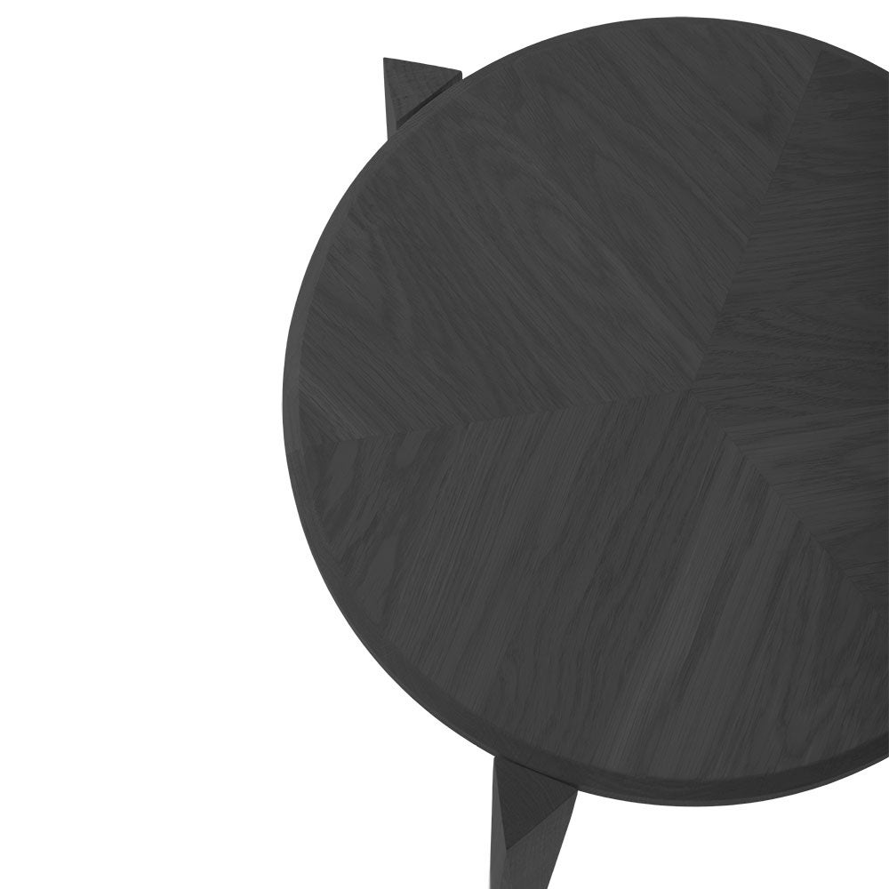 Stool SM840 black lacquered oak