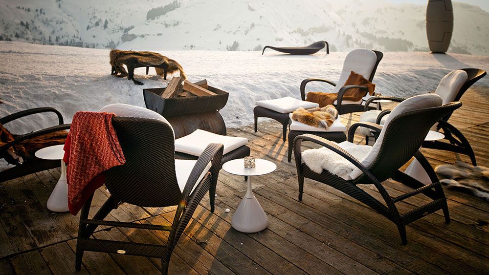 Satellite side table 40 cm white