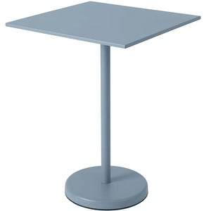 Linear Steel Bar table 70x70 h: 95 cm Pale Blue 