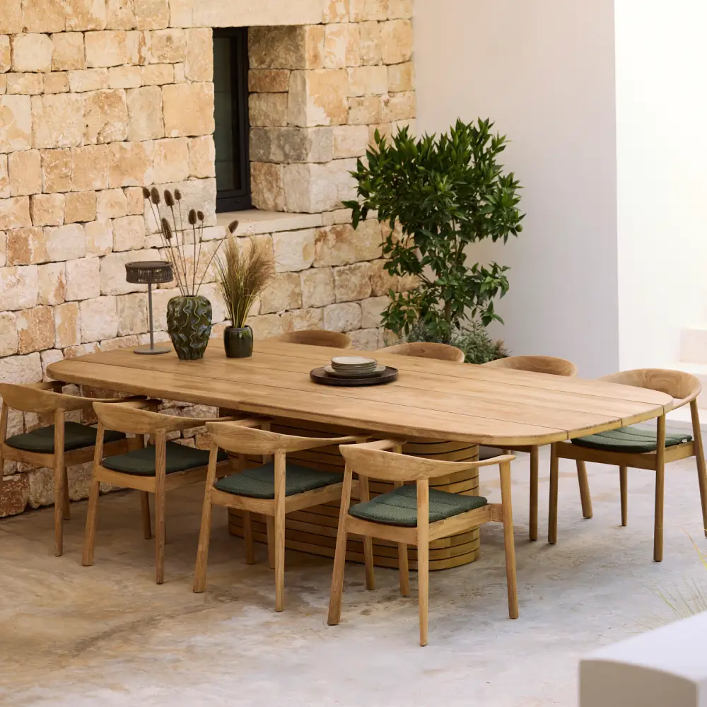 Mellow matbordframe oval f/bordsskiva 240x130 cm & 300x130 cm Teak