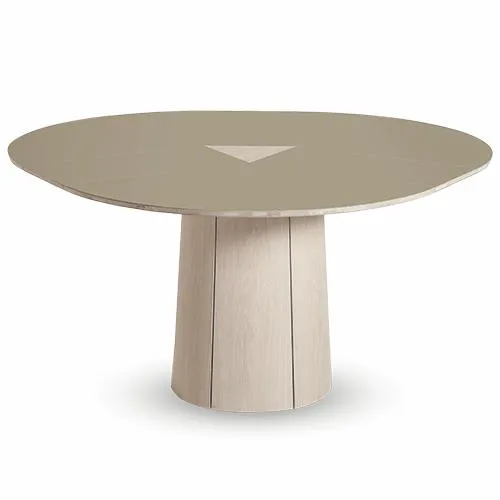 SM33 dining table white oiled oak nutmeg laminate