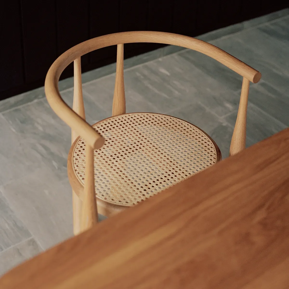 Dining Chair Bukowski Cane Oak with armrest