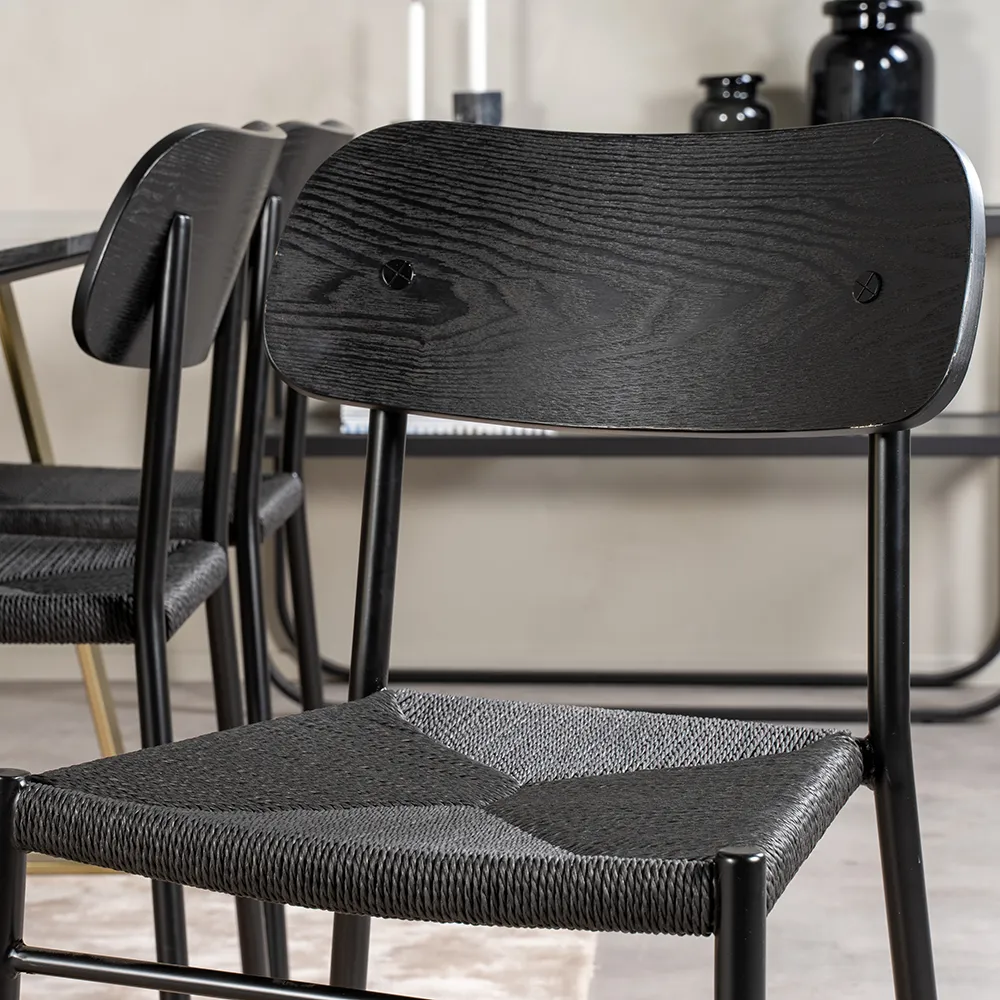 Polly Dining Chair Black 2-pack