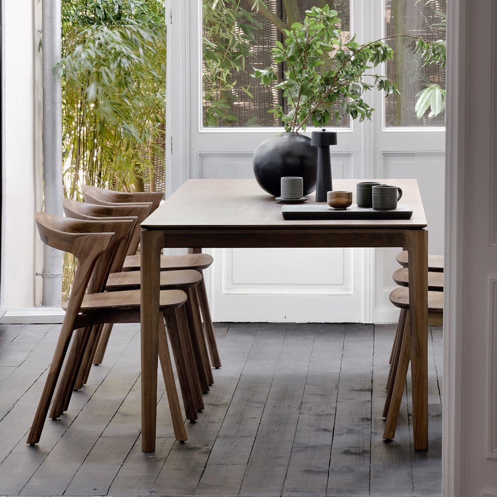 Bok Dining table 80x140 cm Brown lacquered teak