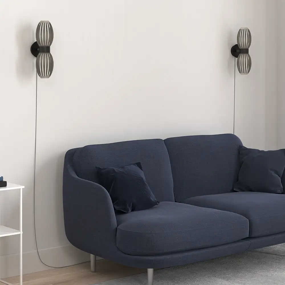 Tentacle Wall Light Duo Black/Smoke G9