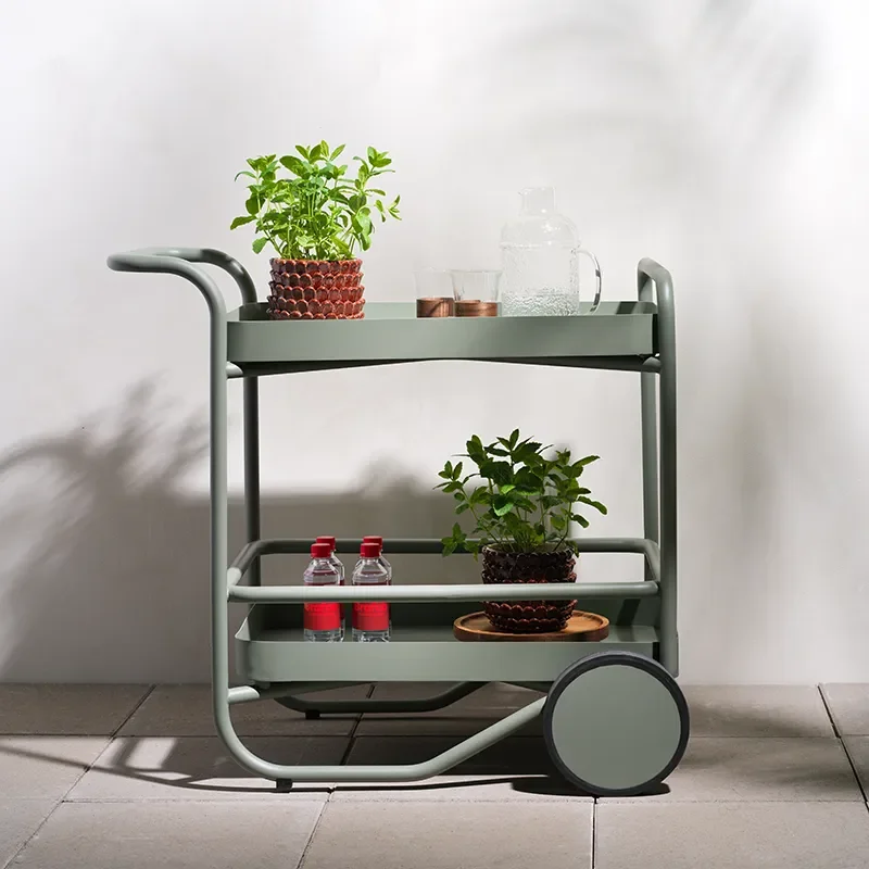 Trolly serving trolley  Dusty green