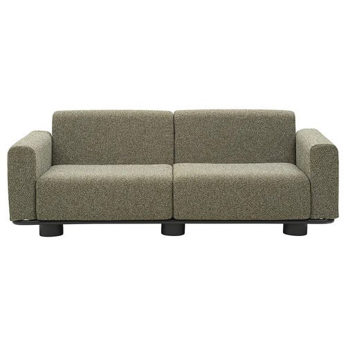 Bolster sofa Antracit / Teddy Verde