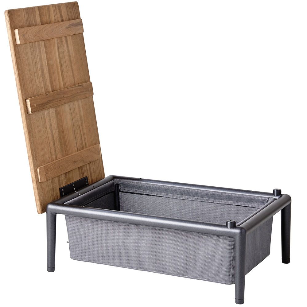 Conic Box Table Grey Cane-line | Buy your outdoor furniture from Hulténs